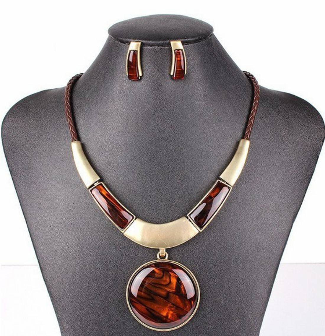 Kundan Fashion jewelry necklace set ~ South India Jewels