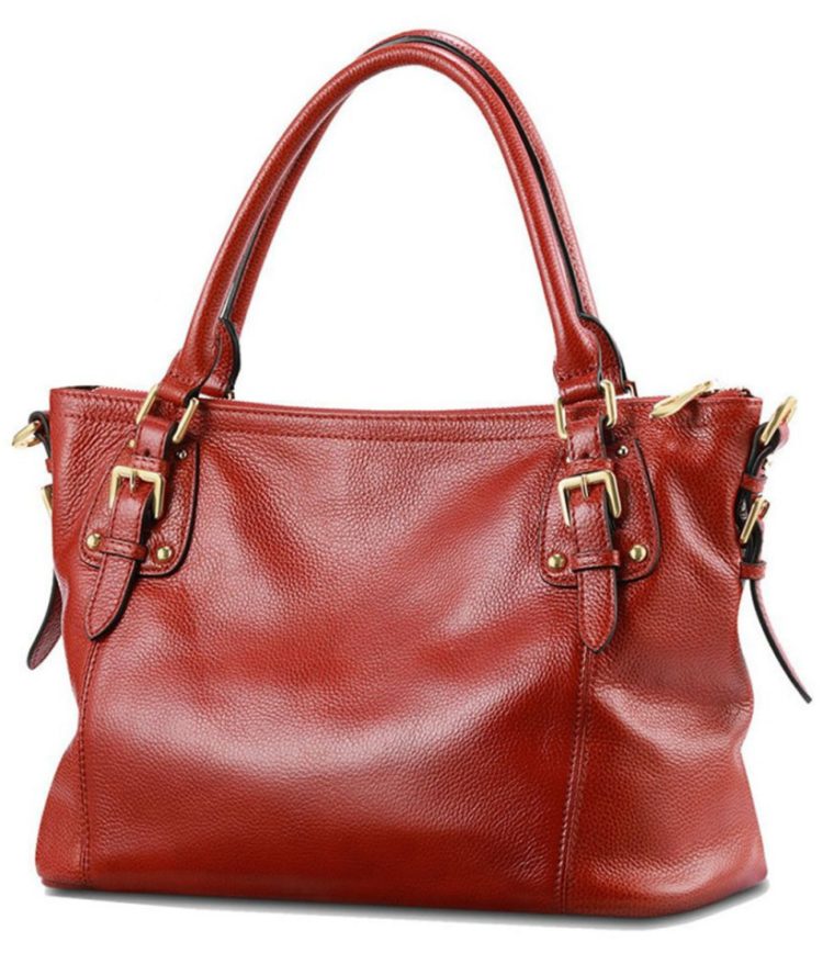 Kattee Women S Vintage Genuine Leather Tote Shoulder Bag Visuall Co