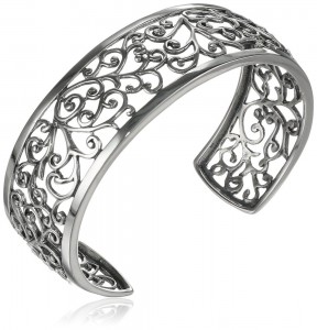 Sterling Silver Filigree Cuff Bracelet - Visuall.co