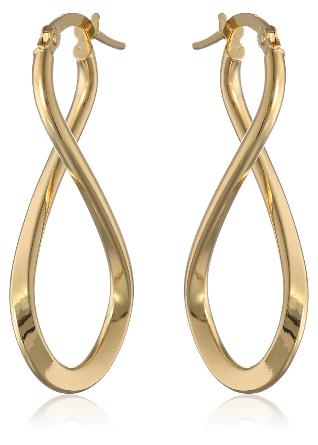 14k Italian Yellow Gold Infinity Drop Earrings - Visuall.co