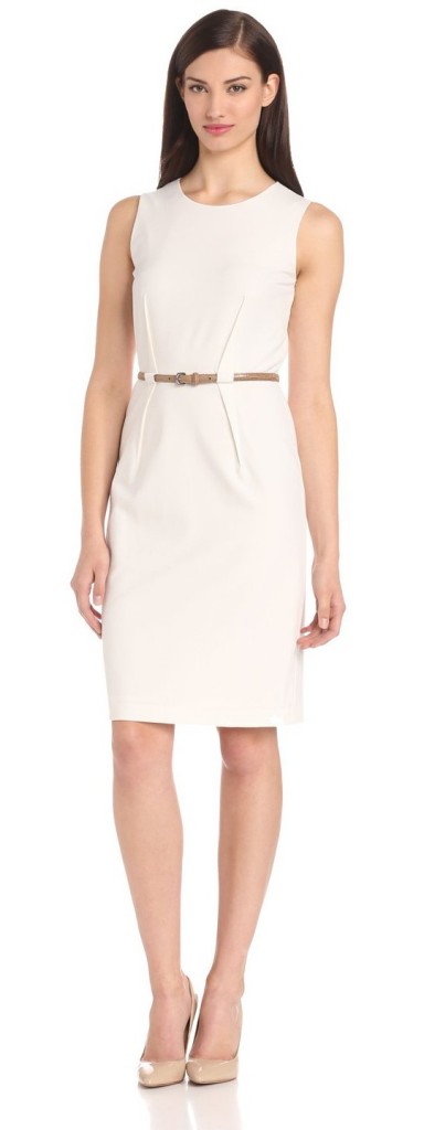 Calvin Klein Women's Sleeveless Belted Suit Dress - Visuall.co