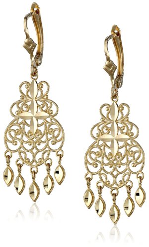 14K Yellow Gold Chandelier Earrings - Visuall.co