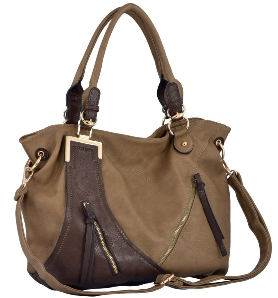 MG Collection GWEN Chic Dual-Tone Shopper Slouchy Hobo Shoulder Bag ...