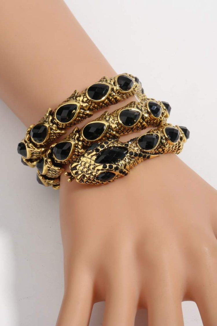 YACQ Jewelry Women's Crystal Stretch Snake Bracelet for Women - Visuall.co